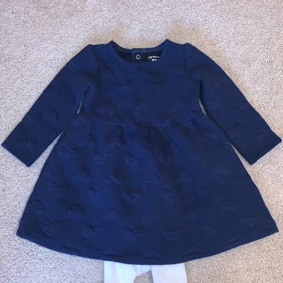 Carter's Heart Dress and Tights